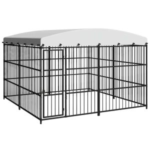 Canil com telhado de exterior 300x300x210 cm