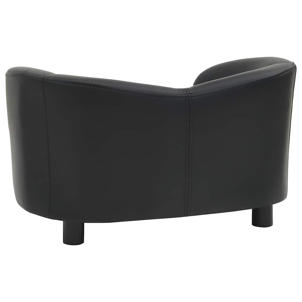 Sofá para cães 67x41x39 cm couro artificial preto - Image 4