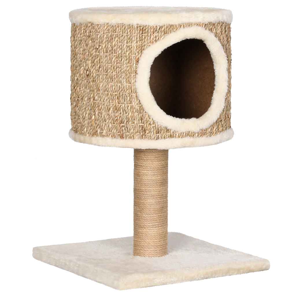 Árvore p/ gatos c/ ninho e poste arranhador 52 cm erva marinha - Image 2