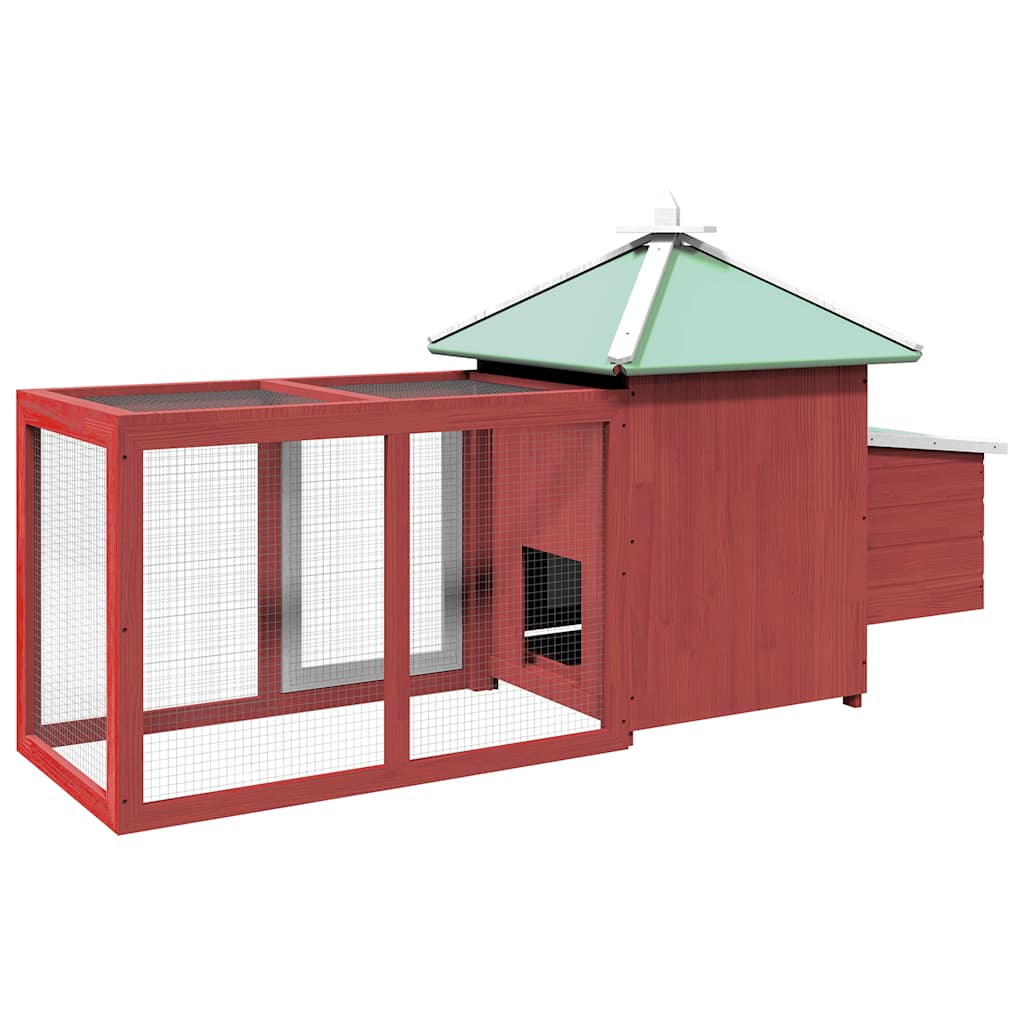 Galinheiro c/ caixa nidificação 190x72x102 cm abeto vermelho - Image 5