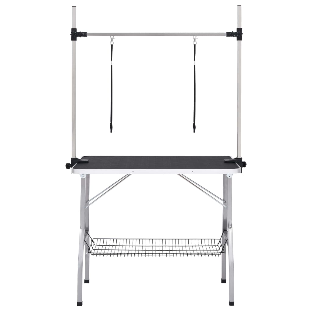 Mesa de grooming ajustável para cães com 2 laços e cesto - Image 2