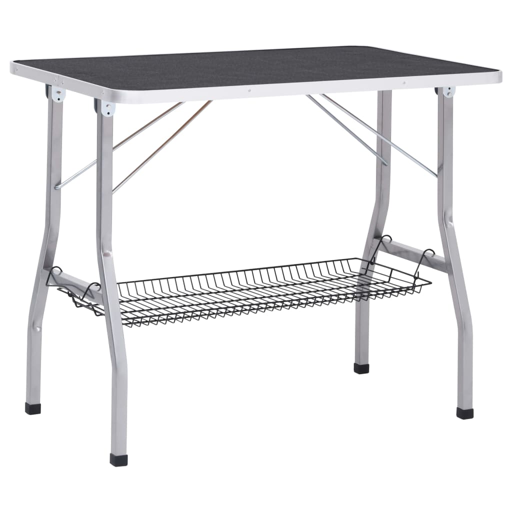 Mesa de grooming ajustável para cães com 2 laços e cesto - Image 4