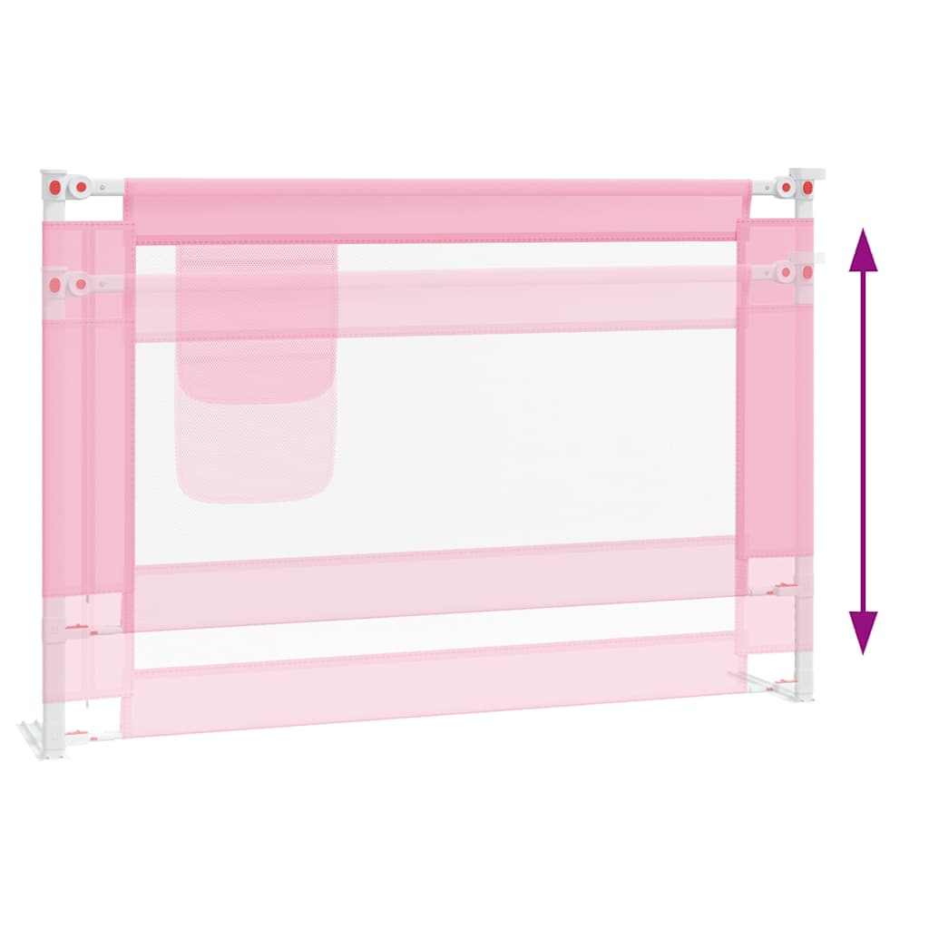 Barra de segurança p/ cama infantil tecido 100x25 cm rosa - Image 5