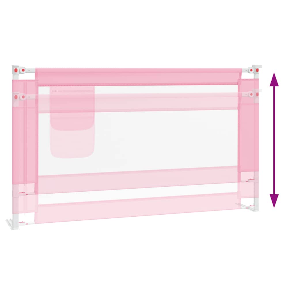 Barra de segurança p/ cama infantil tecido 140x25 cm rosa - Image 5