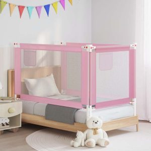 Barra de segurança p/ cama infantil tecido 140x25 cm rosa