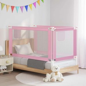 Barra de segurança p/ cama infantil tecido 150x25 cm rosa