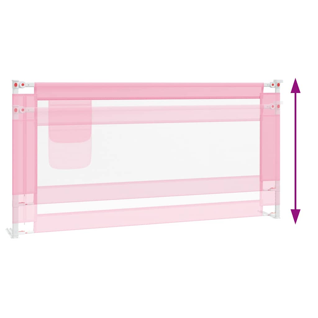 Barra de segurança p/ cama infantil tecido 180x25 cm rosa - Image 5