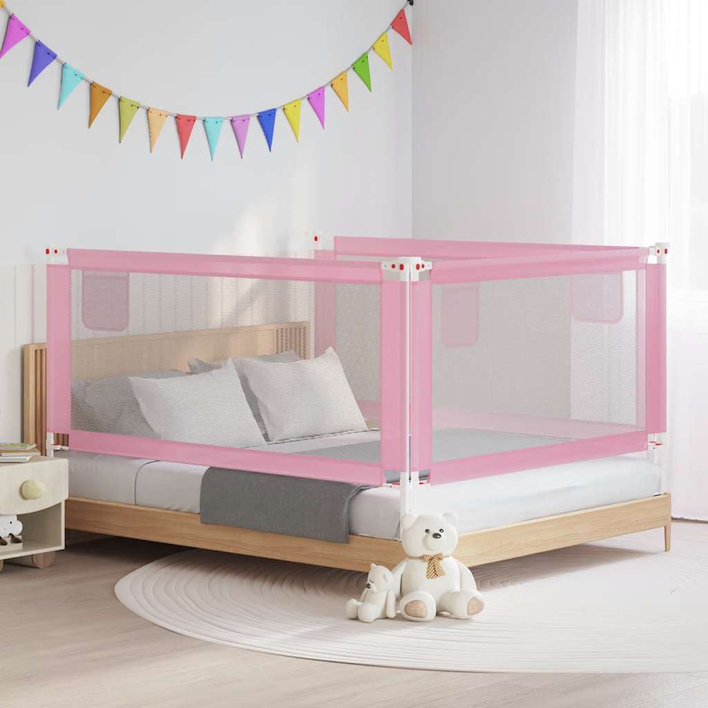 Barra de segurança p/ cama infantil tecido 180x25 cm rosa
