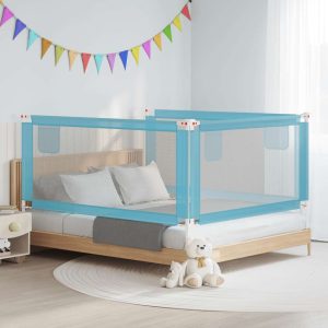 Barra de segurança p/ cama infantil tecido 180x25 cm azul