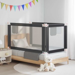 Barra segurança p/ cama infantil tecido 150x25 cm cinza-escuro