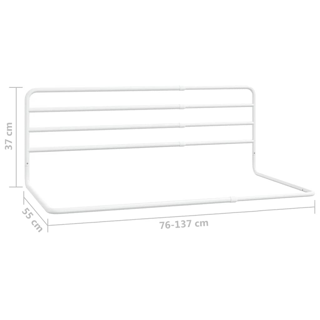 Barra de segurança p/ cama infantil (76-137)x55 cm ferro branco - Image 7