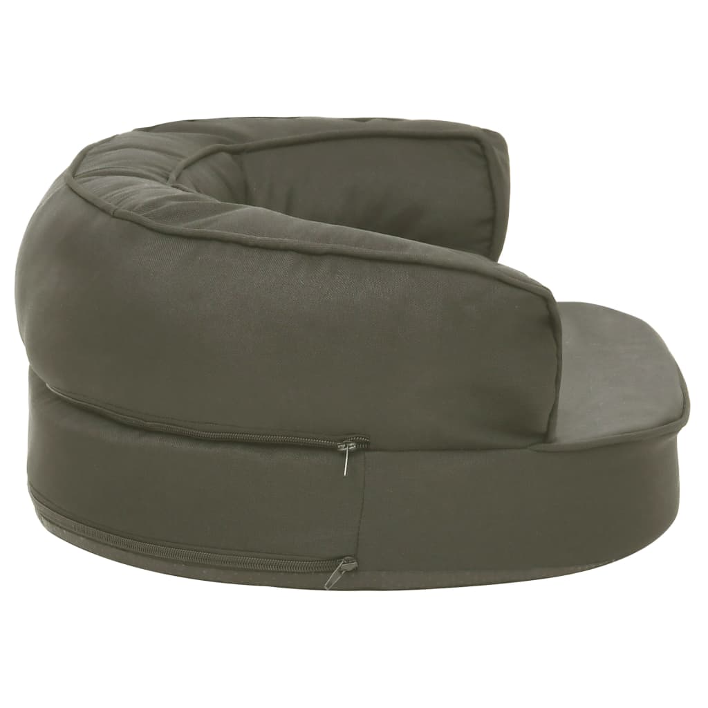 Cama para cães ergonómica 60x42cm aspeto linho cinzento-escuro - Image 3