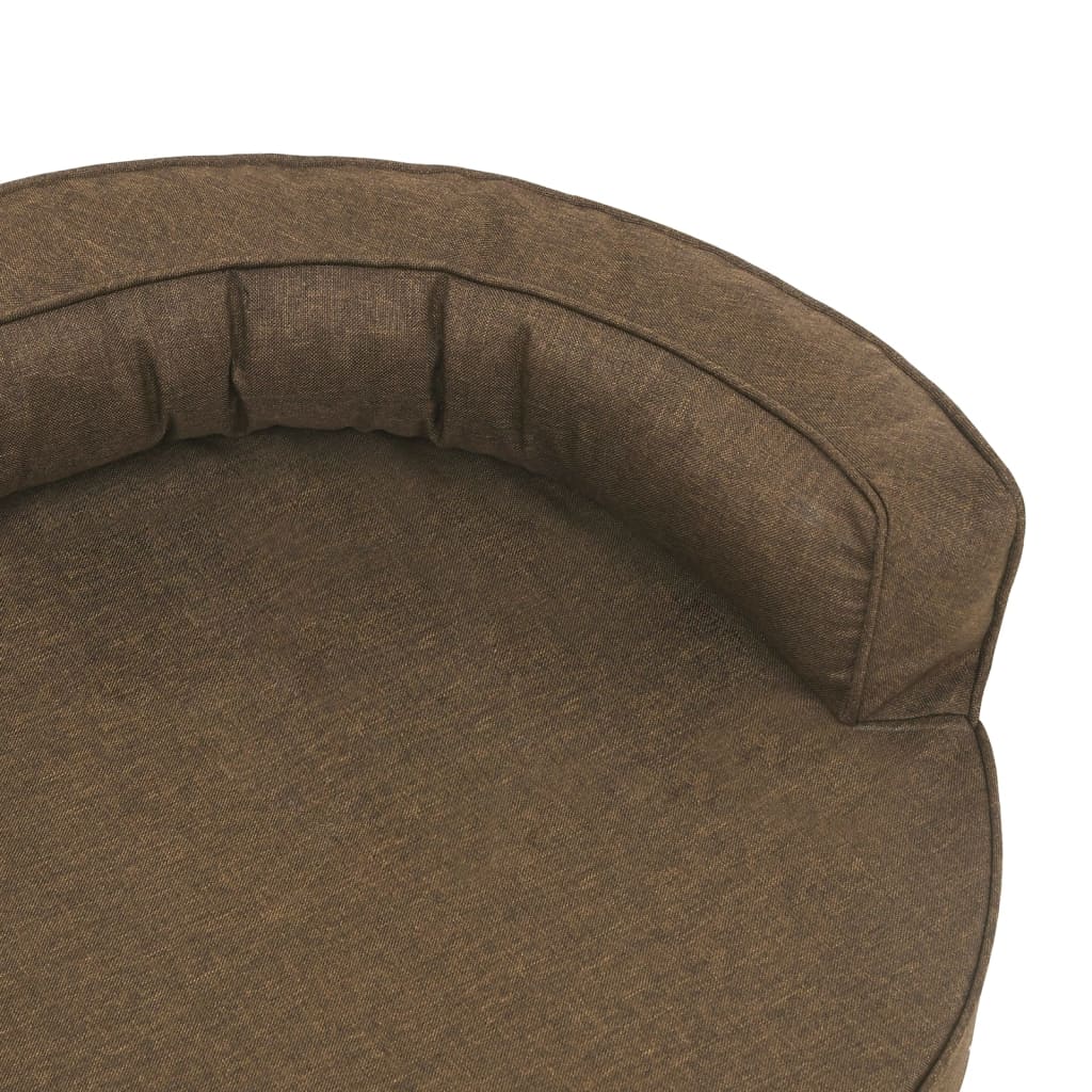 Cama para cães ergonómica 75x53 cm aspeto linho castanho - Image 5