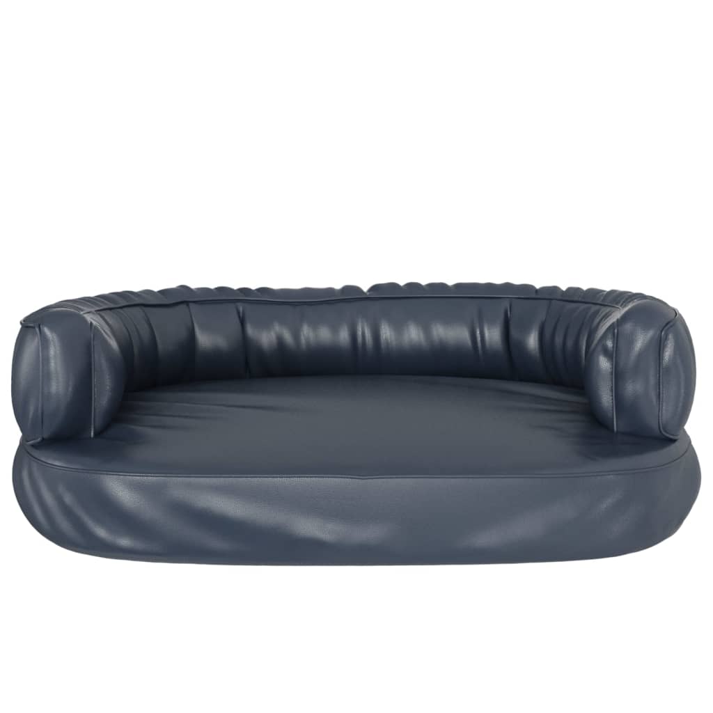 Cama p/ cães espuma ergonómico 60x42 cm couro artificial azul - Image 3