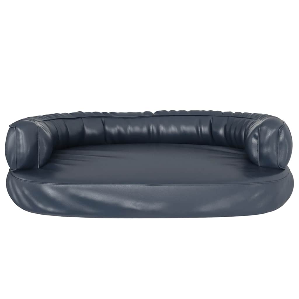 Cama p/ cães em espuma ergonómico 88x65cm couro artificial azul - Image 3