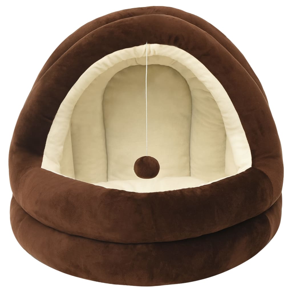 Cama para gatos 40x40x35 cm castanho e creme - Image 2