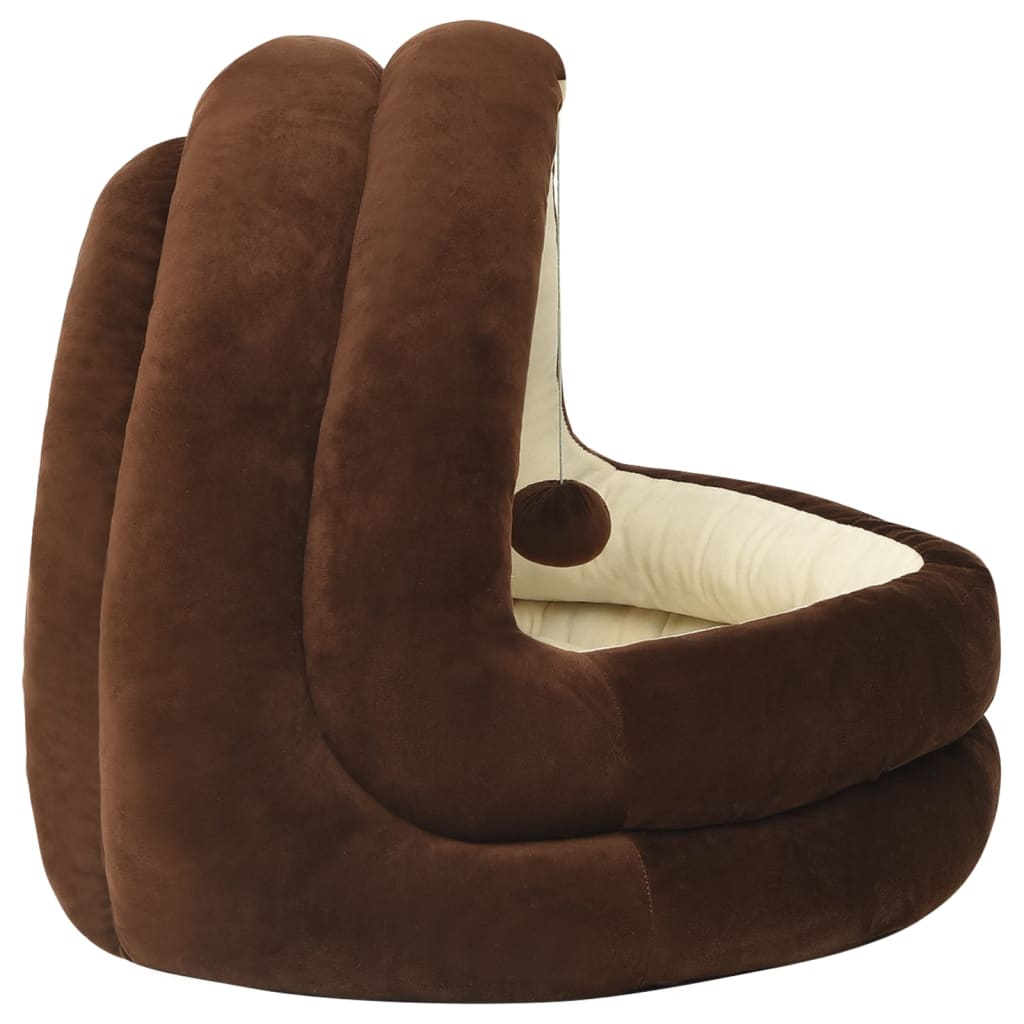 Cama para gatos 40x40x35 cm castanho e creme - Image 3