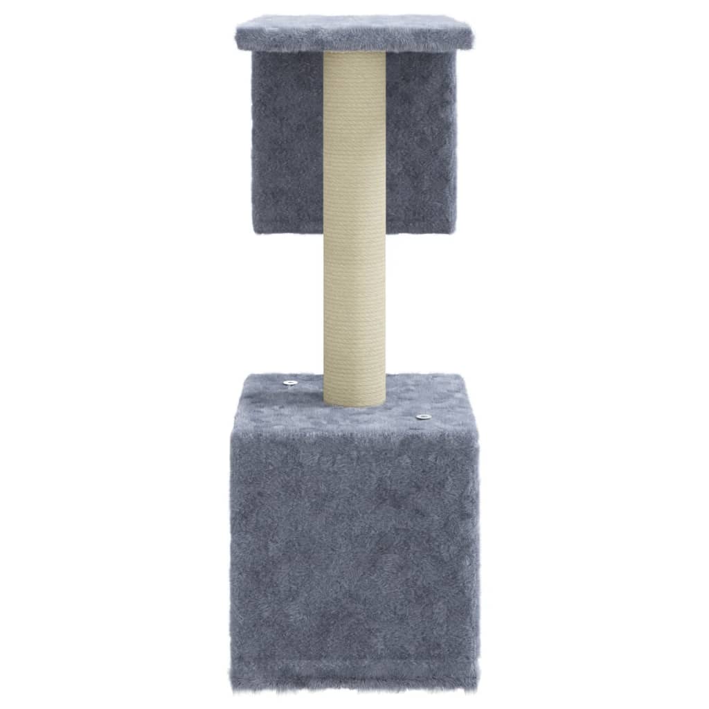 Árvore p/ gatos c/ postes arranhadores sisal 60 cm cinza-claro - Image 3