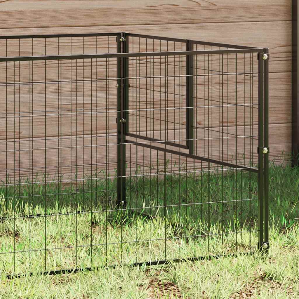 Canil para cães 3 m² aço preto - Image 2