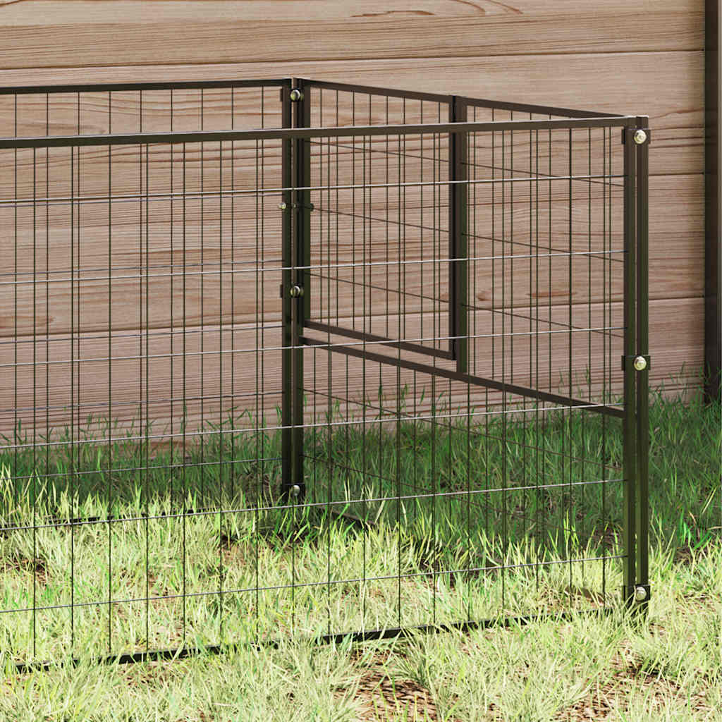 Canil para cães 5 m² aço preto - Image 2