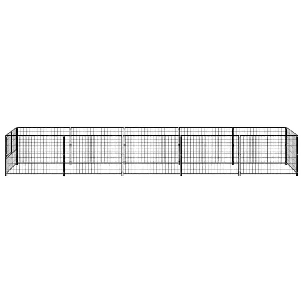 Canil para cães 5 m² aço preto - Image 4