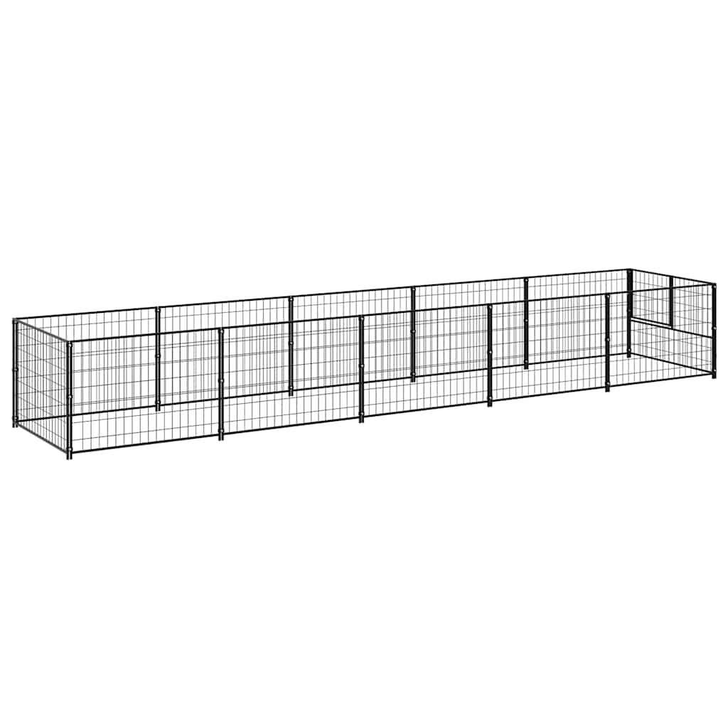 Canil para cães 5 m² aço preto - Image 5