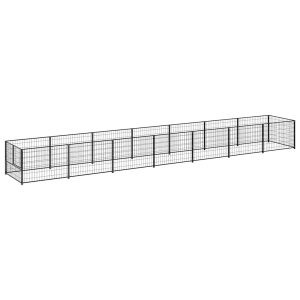Canil para cães 7 m² aço preto