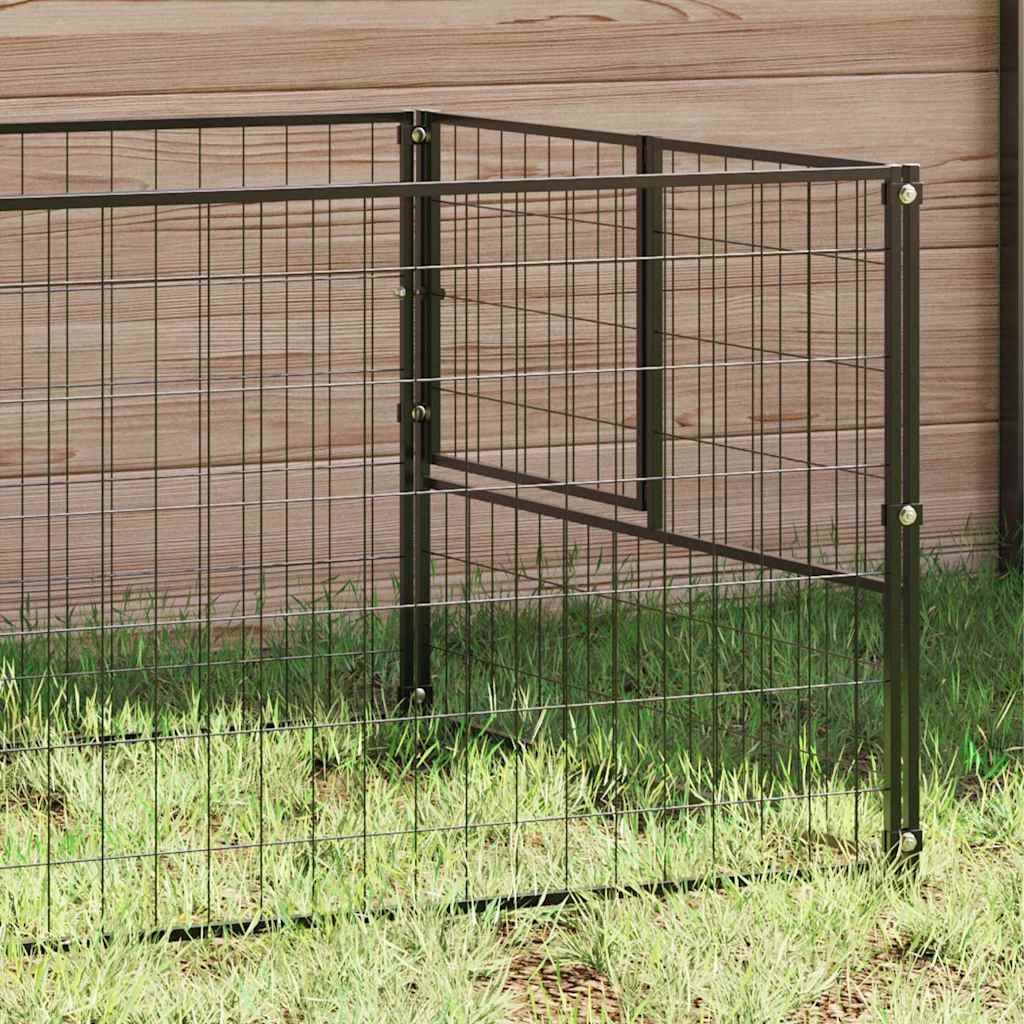 Canil para cães 7 m² aço preto - Image 2