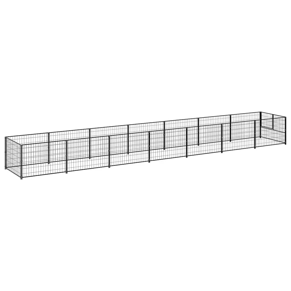 Canil para cães 7 m² aço preto - Image 5