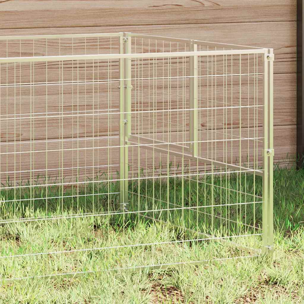 Canil para cães 5 m² aço prateado - Image 2