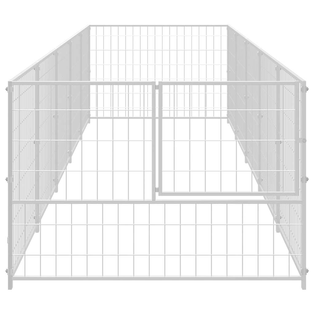 Canil para cães 5 m² aço prateado - Image 3