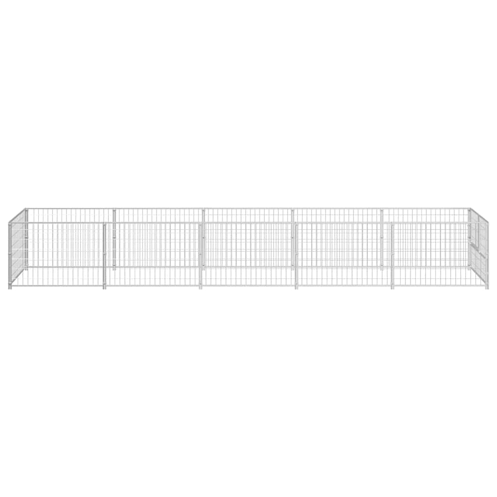 Canil para cães 5 m² aço prateado - Image 4