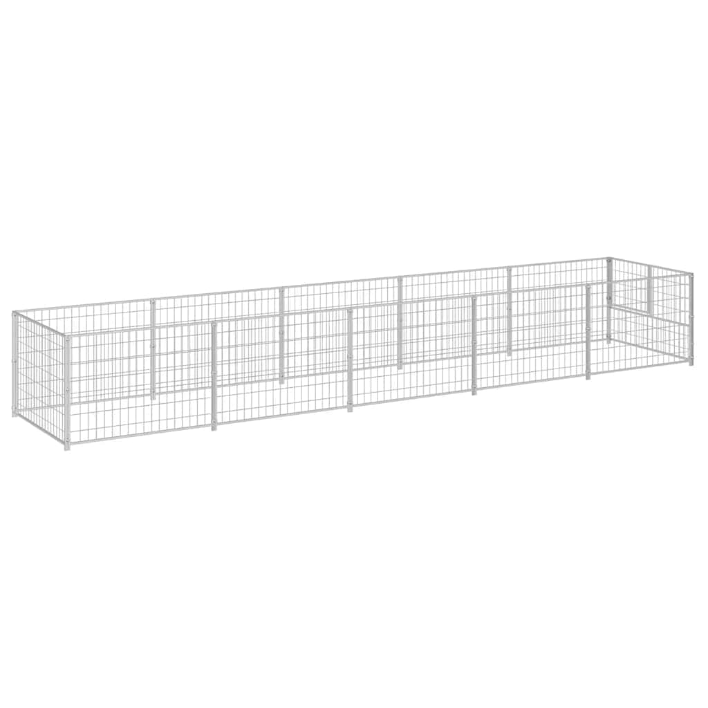 Canil para cães 5 m² aço prateado - Image 5