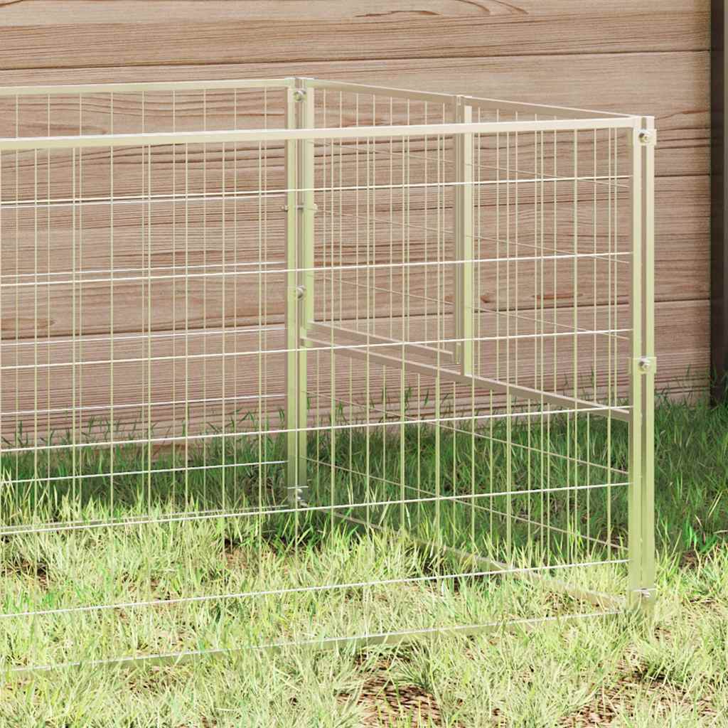 Canil para cães 9 m² aço prateado - Image 2