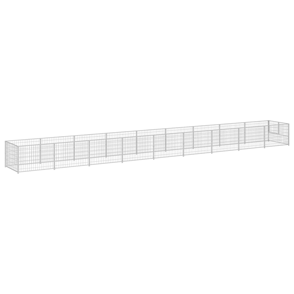 Canil para cães 9 m² aço prateado - Image 5