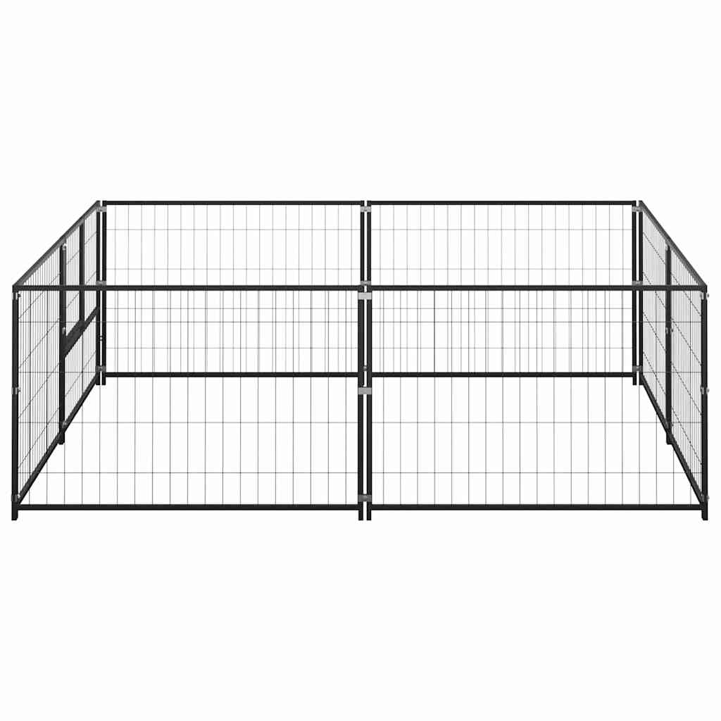 Canil para cães 4 m² aço preto - Image 4
