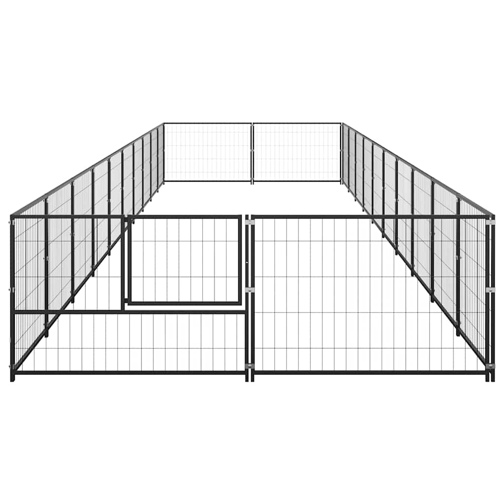 Canil para cães 20 m² aço preto - Image 4