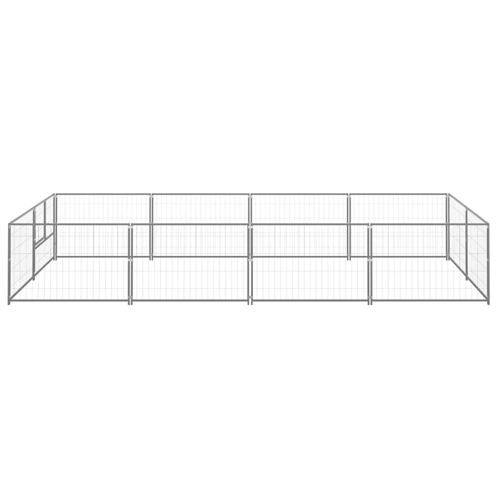 Canil para cães 8 m² aço prateado - Image 3