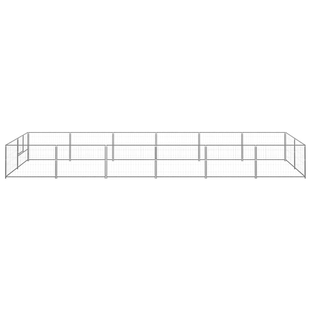 Canil para cães 12 m² aço prateado - Image 3