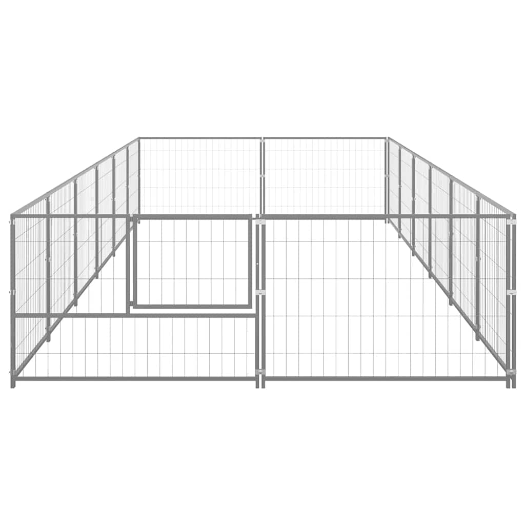 Canil para cães 12 m² aço prateado - Image 4