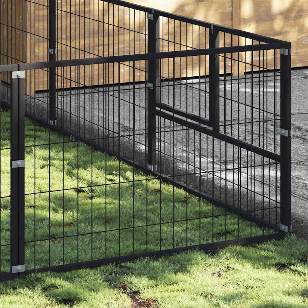 Canil para cães 15 m² aço preto - Image 2