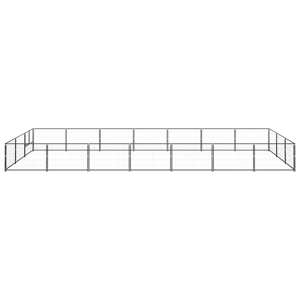 Canil para cães 21 m² aço preto - Image 3
