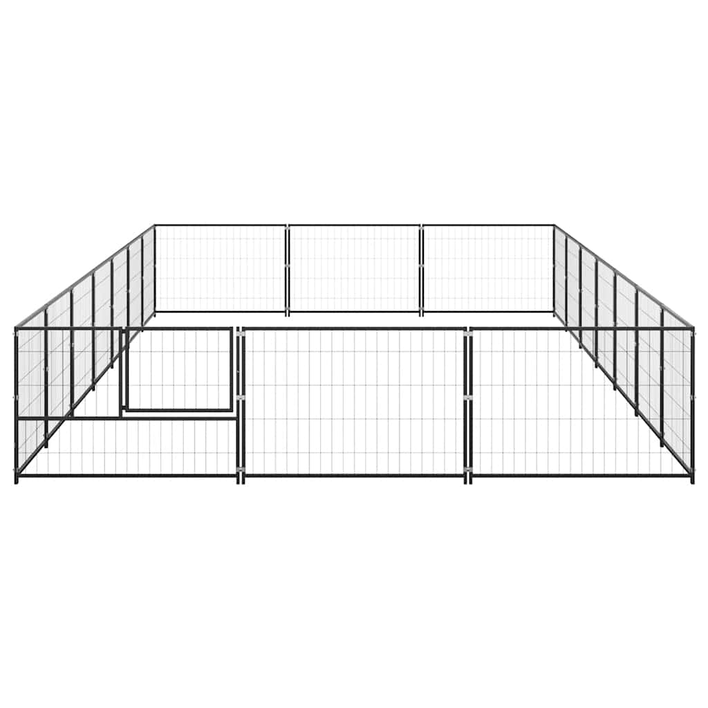 Canil para cães 21 m² aço preto - Image 4