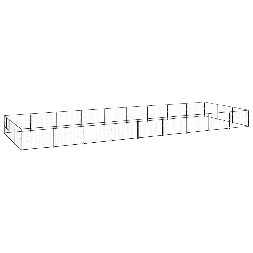 Canil para cães 27 m² aço preto