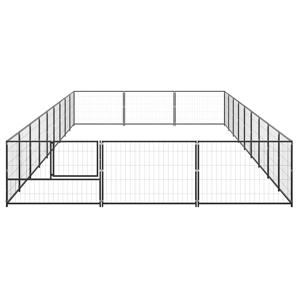 Canil para cães 27 m² aço preto - Image 4