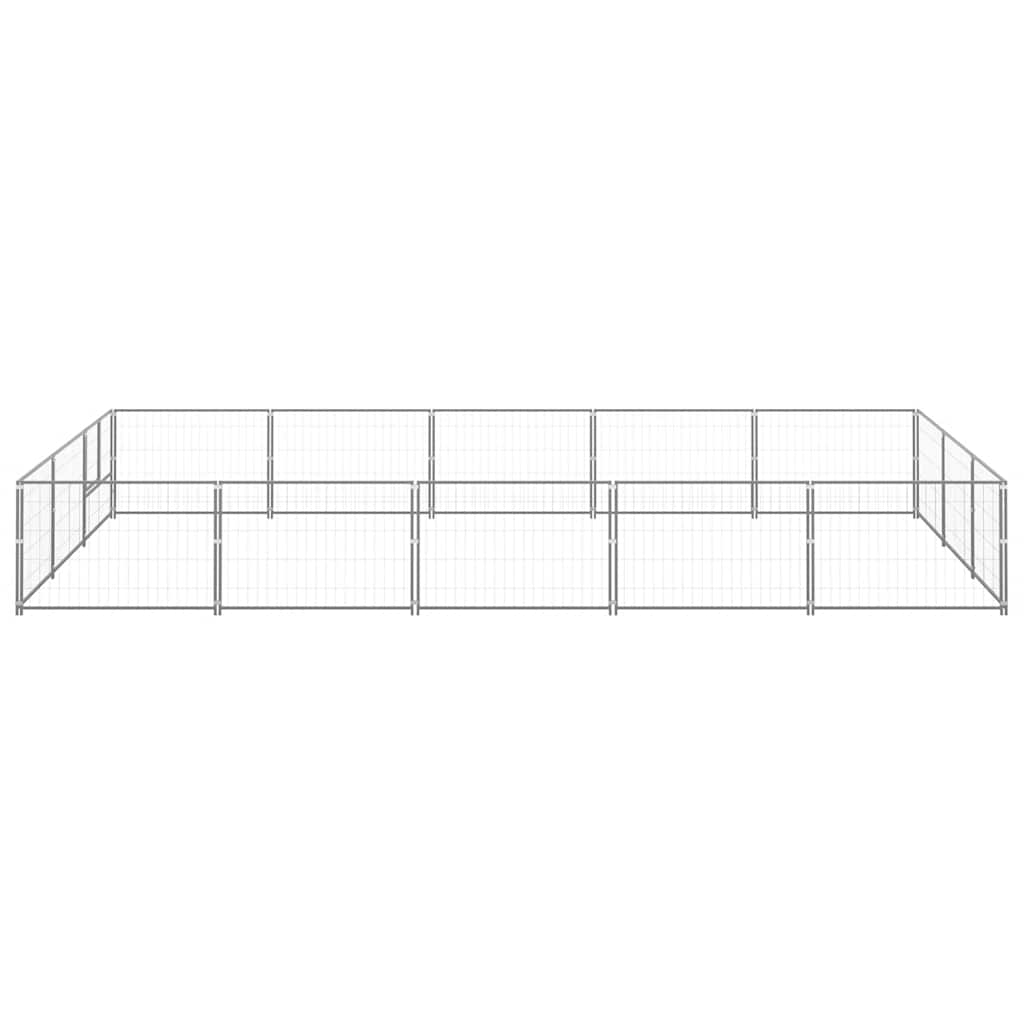 Canil para cães 15 m² aço prateado - Image 3