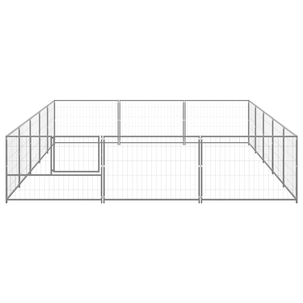 Canil para cães 15 m² aço prateado - Image 4
