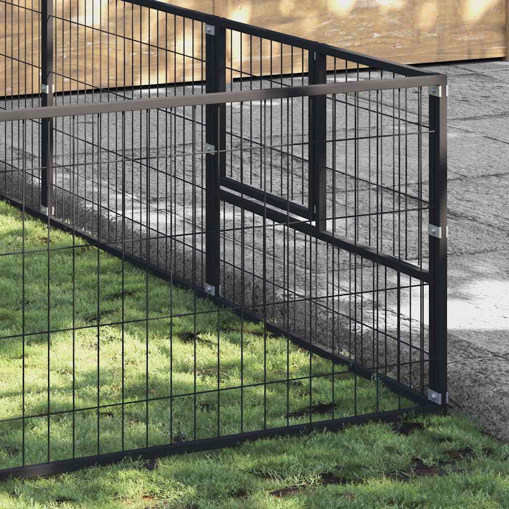 Canil para cães 16 m² aço preto - Image 2