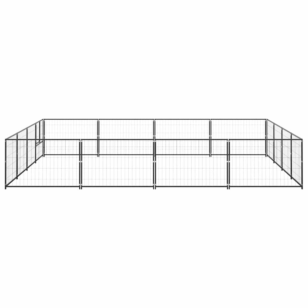 Canil para cães 16 m² aço preto - Image 3