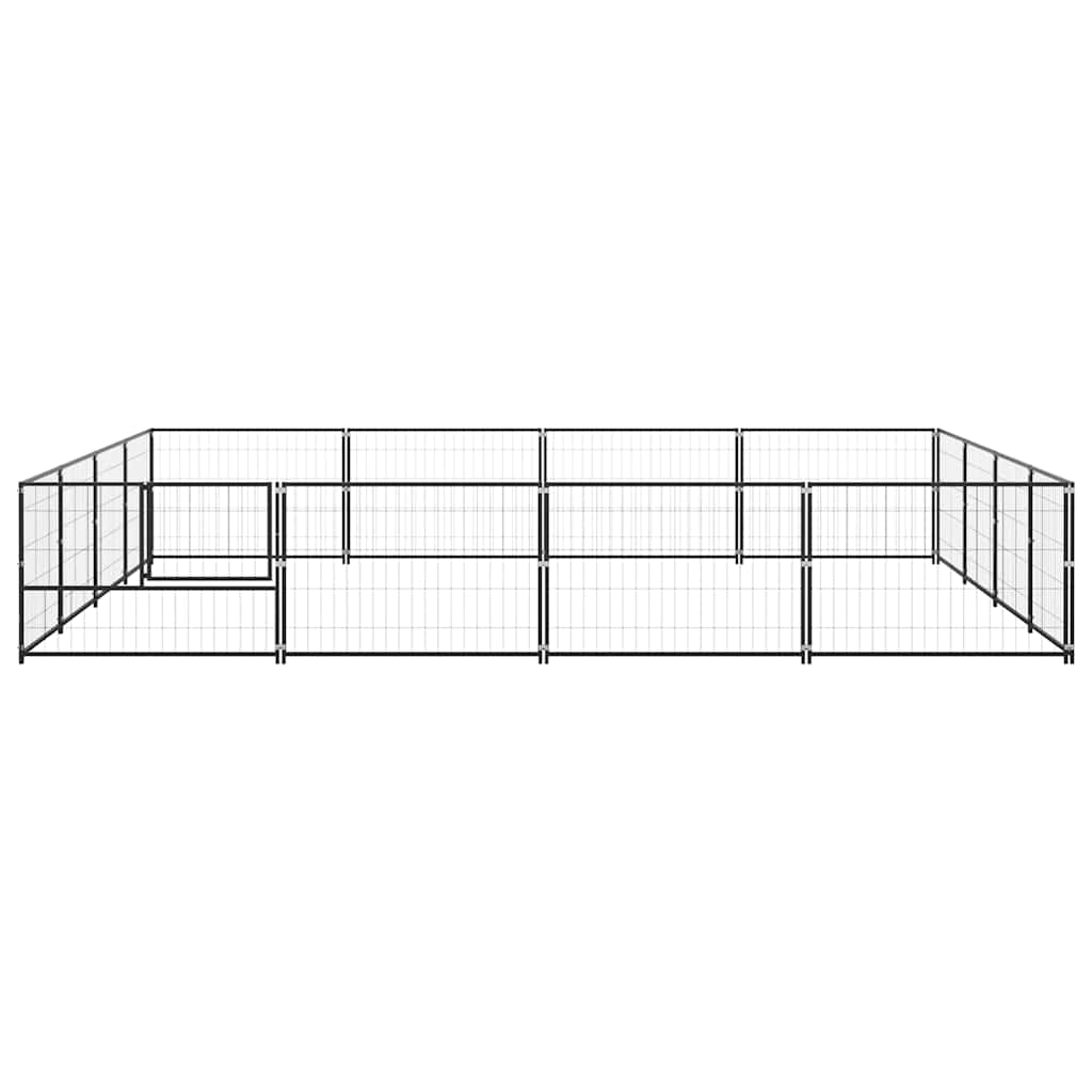 Canil para cães 16 m² aço preto - Image 4